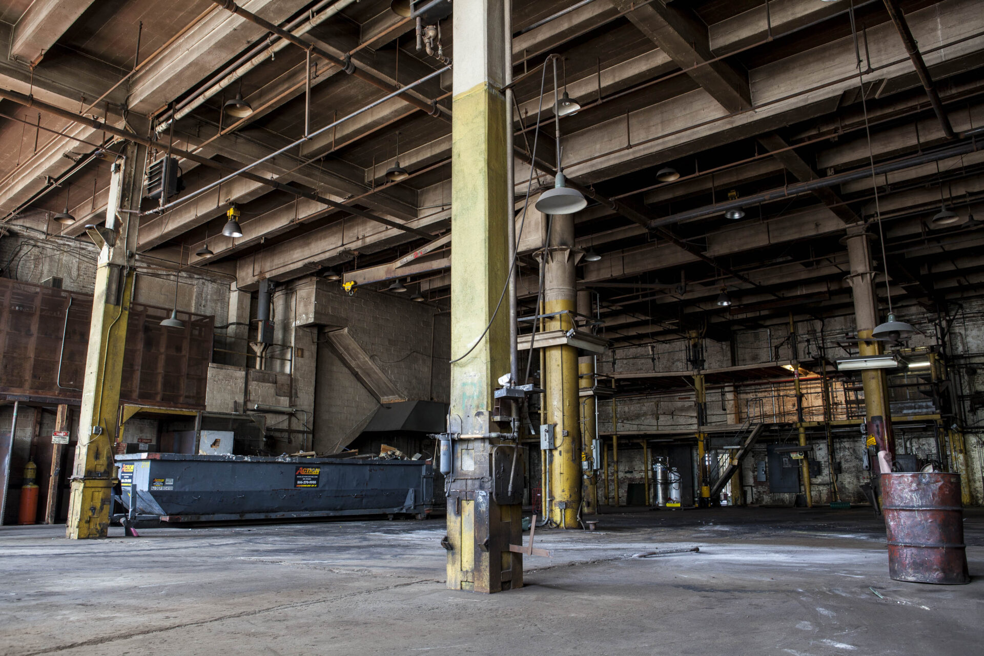 One of the facility’s empty loading bays