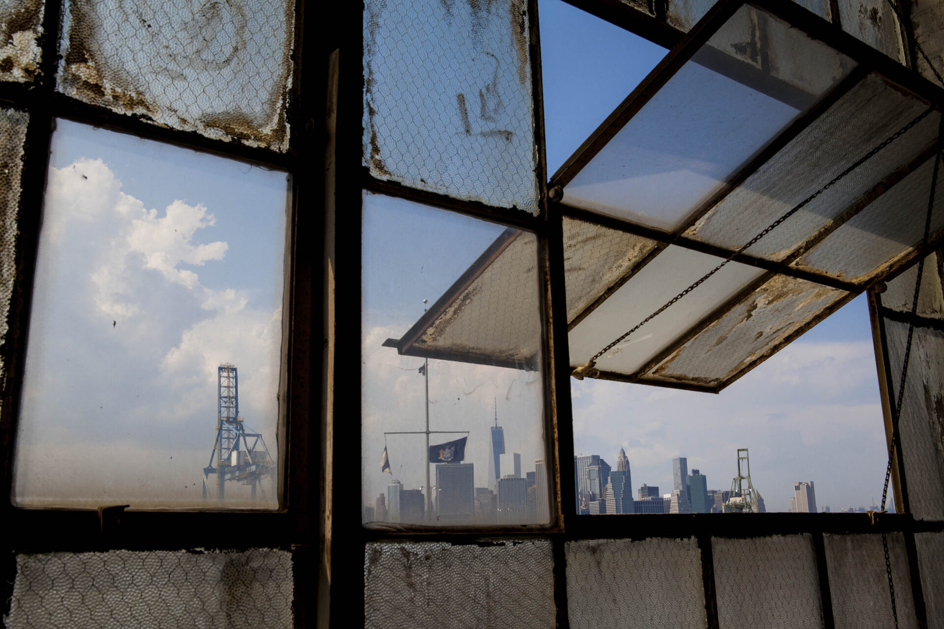 Million-dollar Manhattan views from Goltens’ second floor workshop