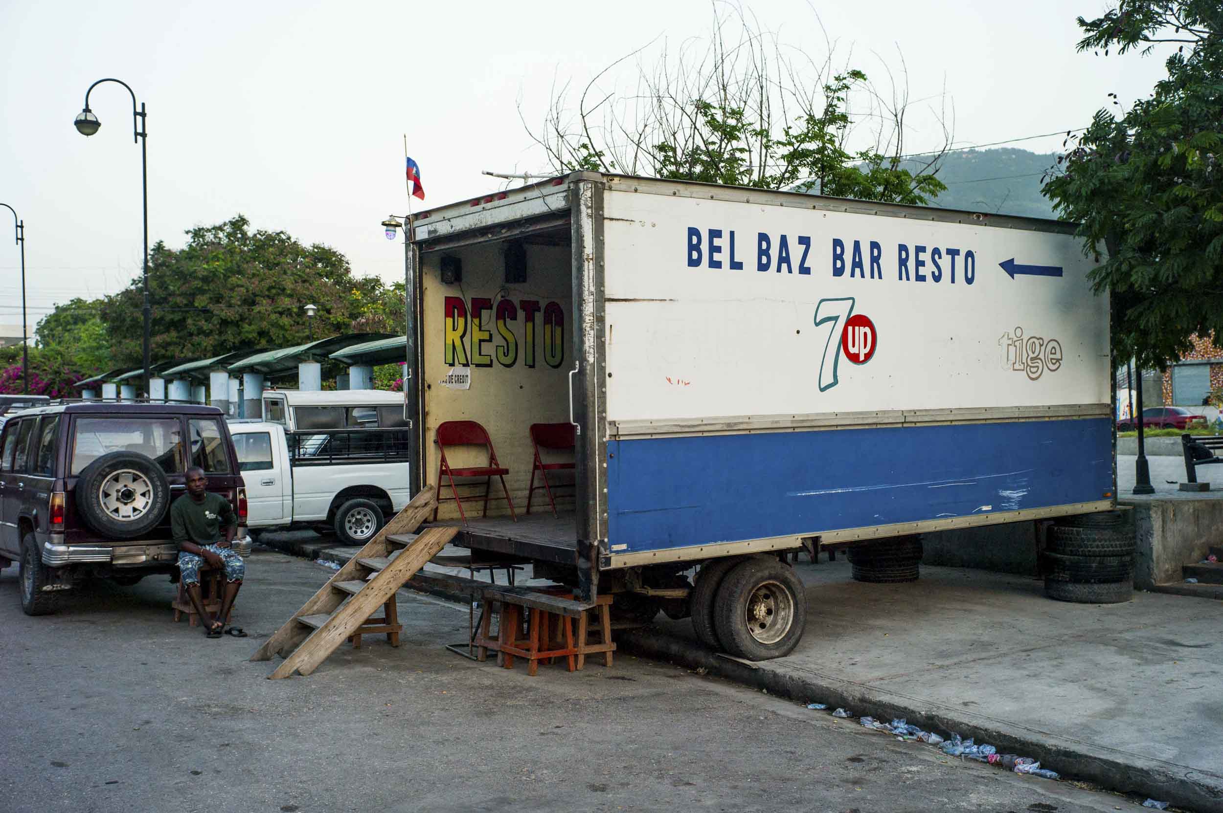 A bar, central Port-au-Prince, 2016