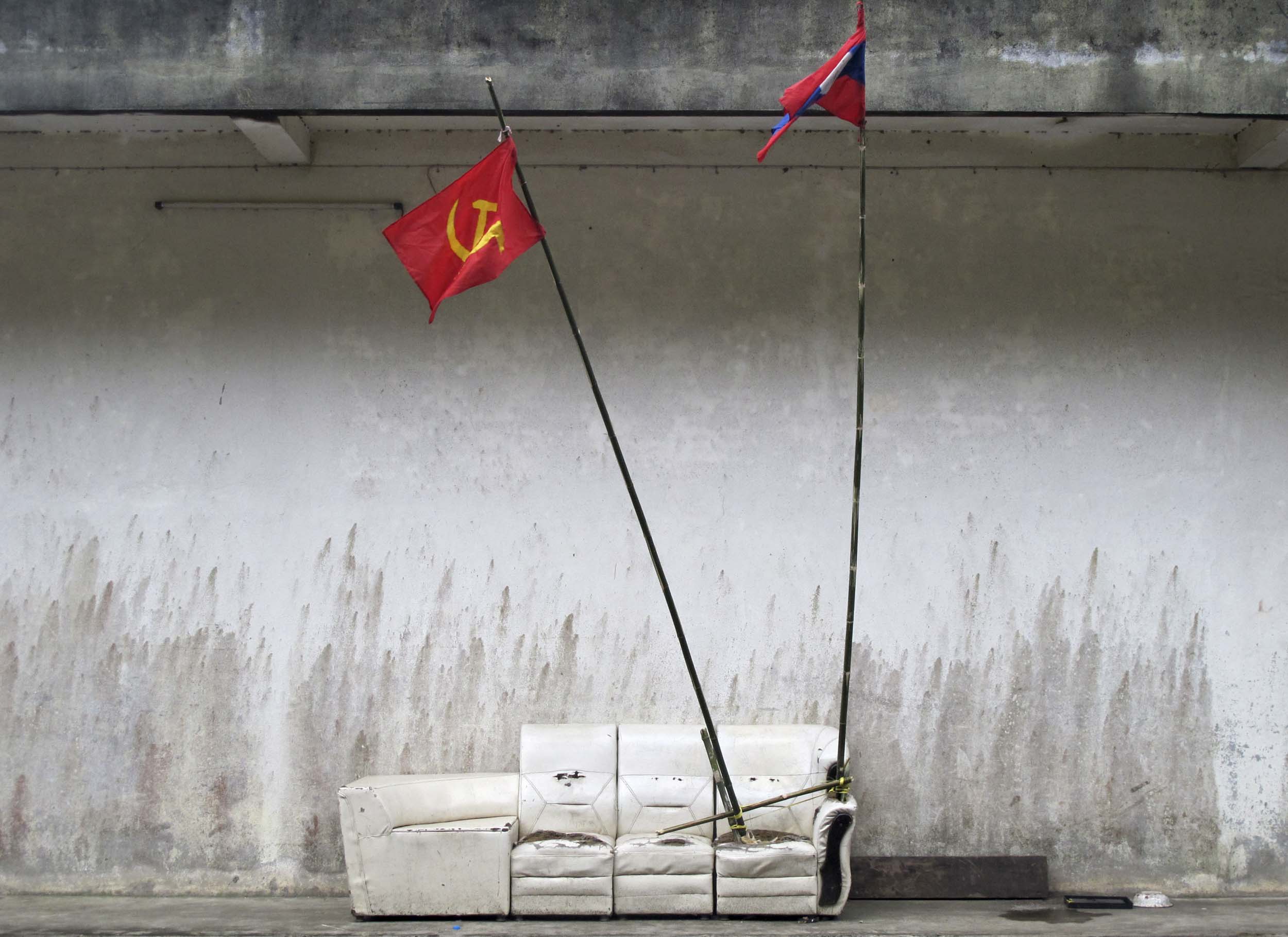 The border crossing between Laos and Vietnam, 2011