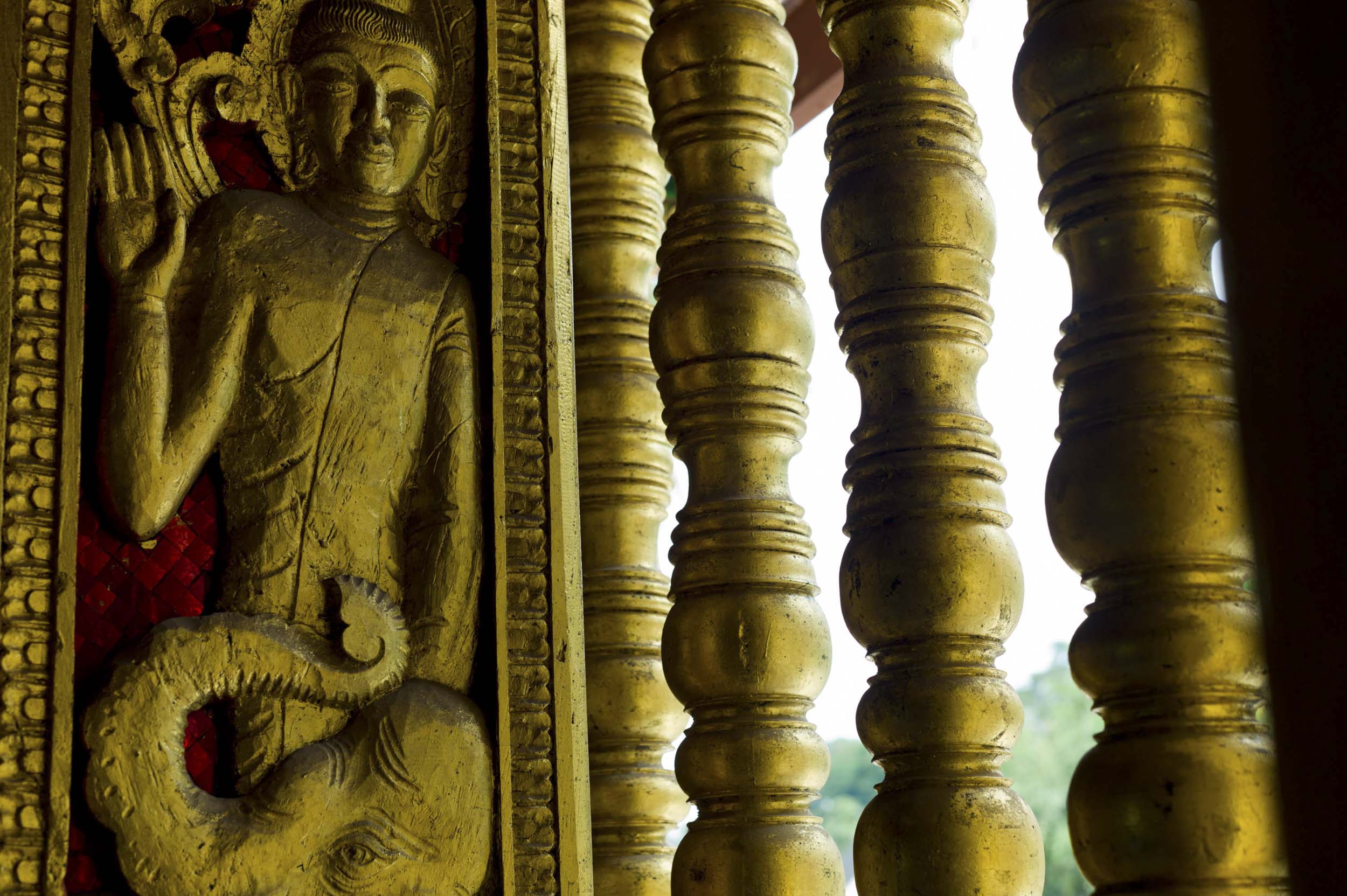 Gilded carvings in Luang Prabang’s Royal Palace Museum, 2011