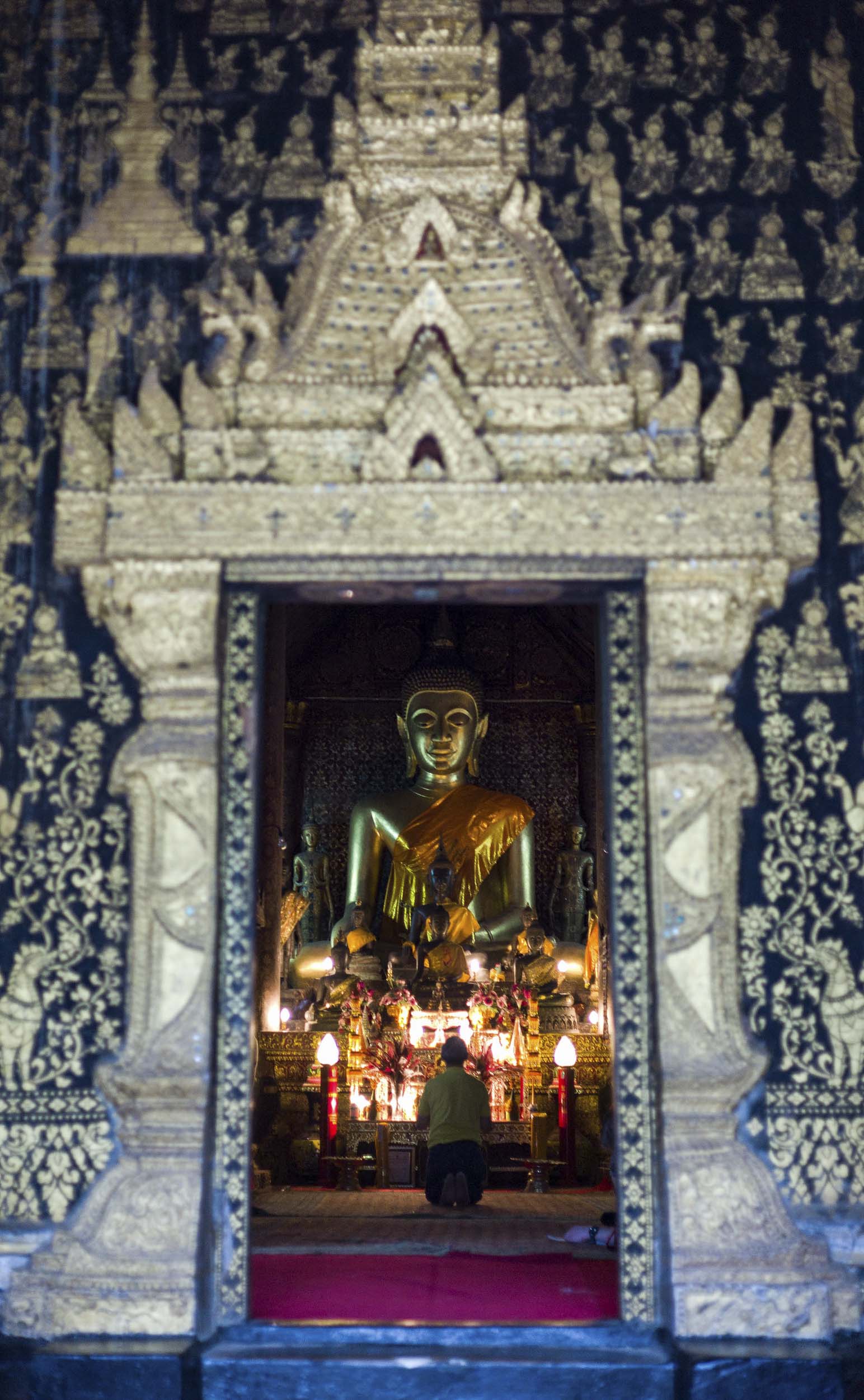 Wat Xieng Thong, one of Laos’s most ornate temples, was built in 1560 and remained under royal patronage until 1975. Luang Prabang, 2011