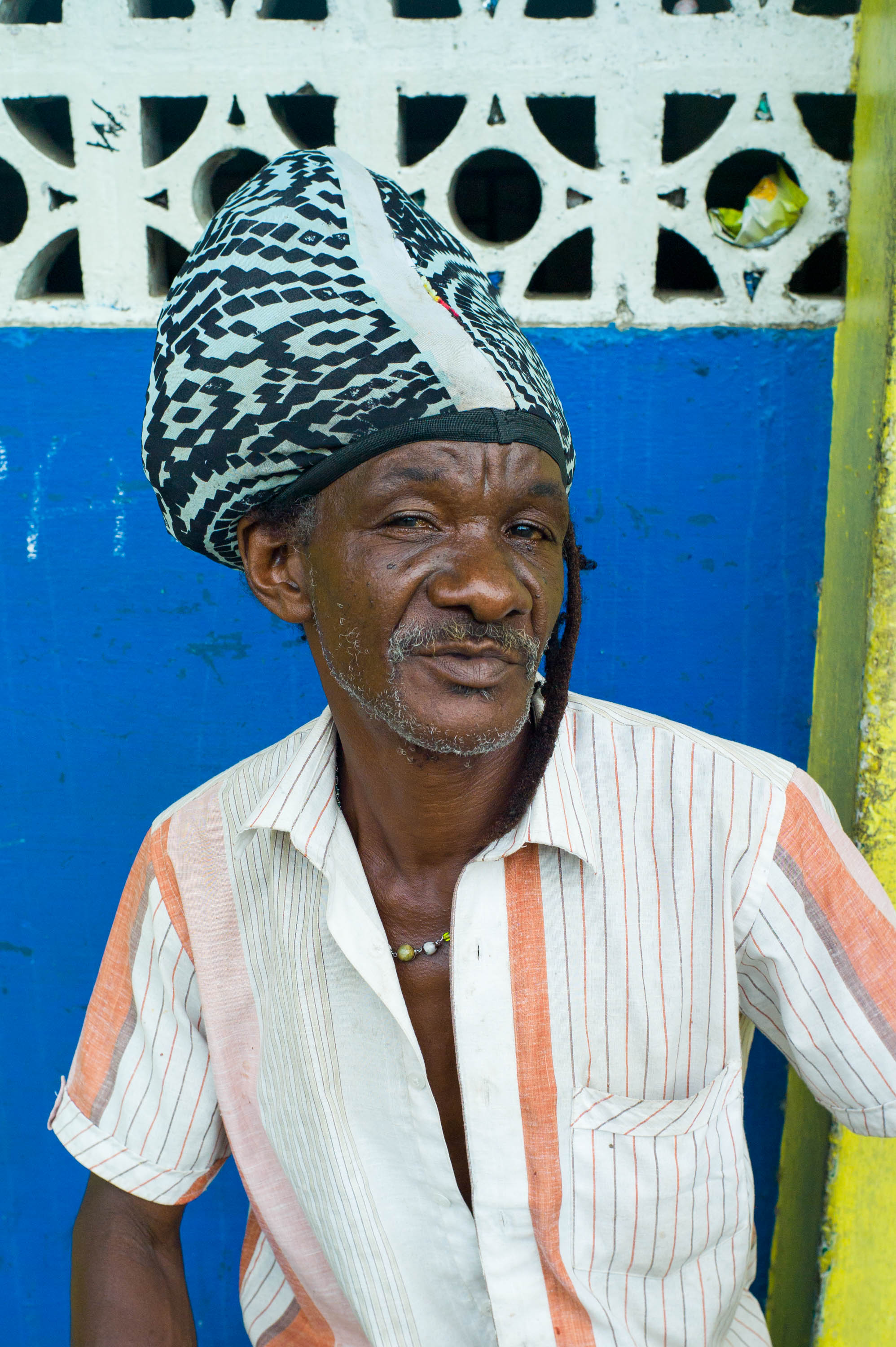 Elvis Presley Jackson, age 56. Originally from Tobago but now lives in Grande Reviere. From 1980 until September 1982 he lived naked in the jungle. The night he left, he was woken up in his sleep by the police. Grande Reviere, Trinidad, 2016