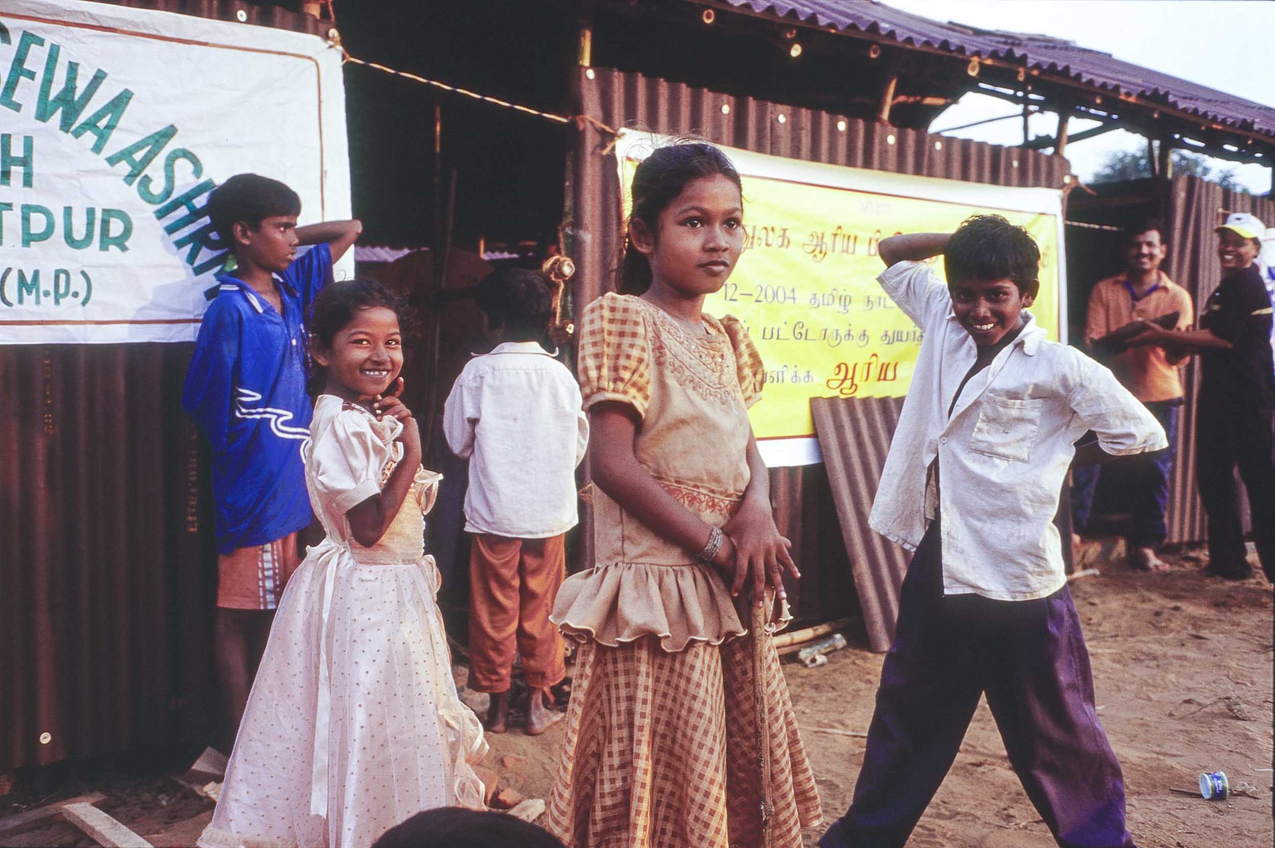 Children were amazingly resilient despite having lost their possessions and oftentimes family members. Nagapattinam, India, 2005