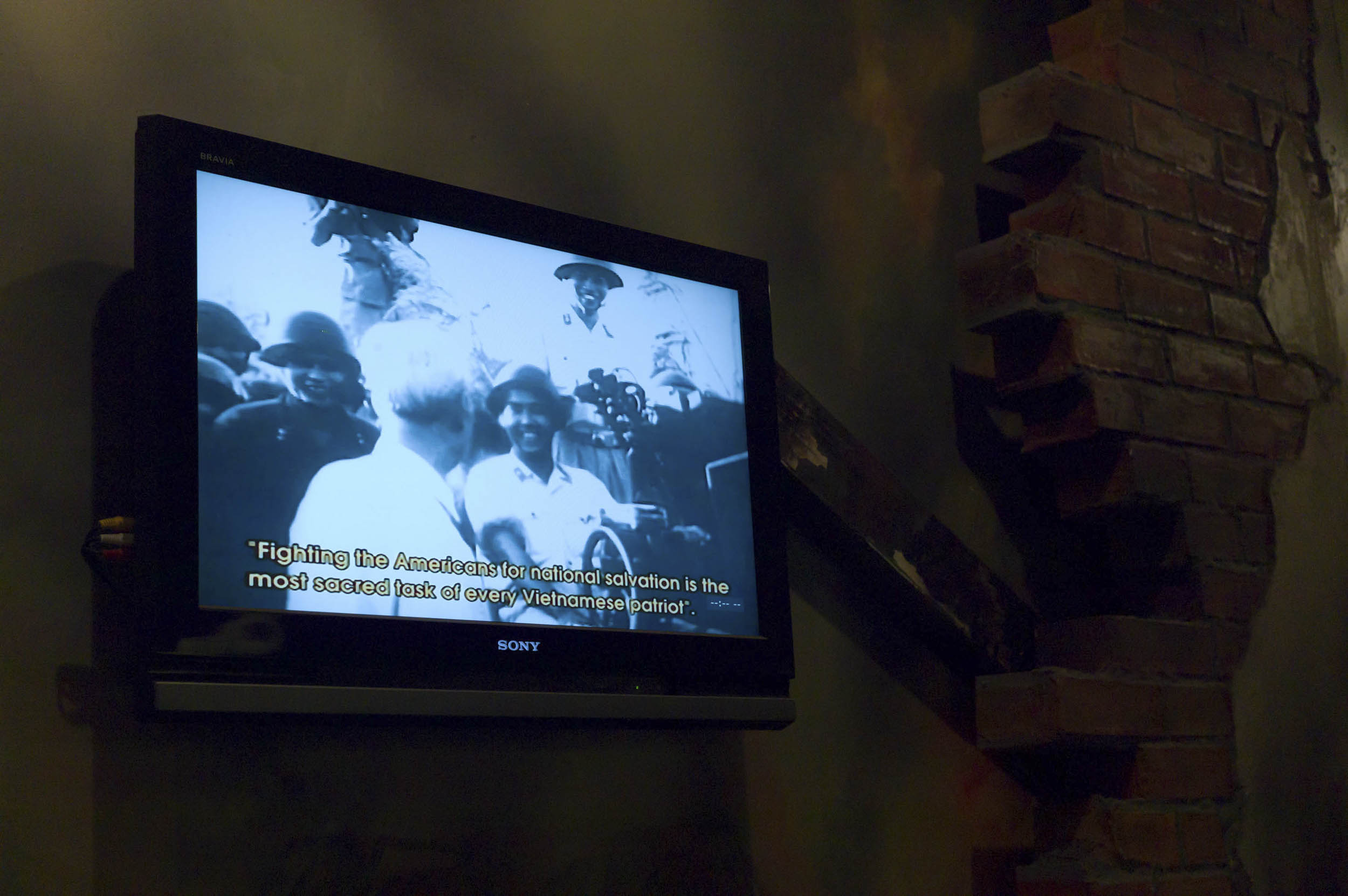 A propaganda video at Ho Chi Minh City’s War Remnants Museum, 2011